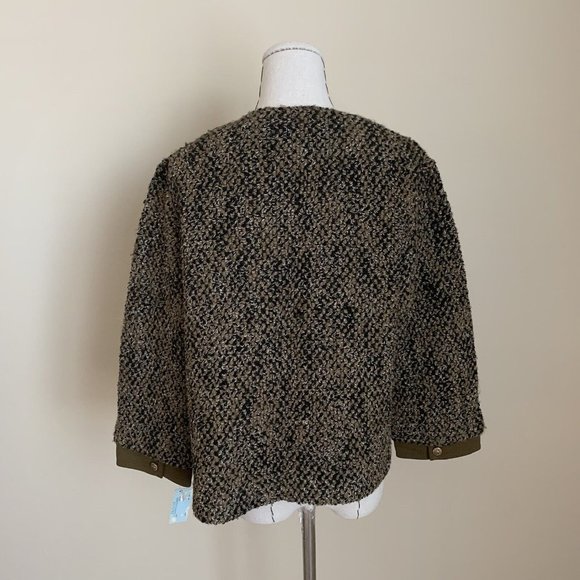 NWT Vintage 60s Saks Fifth Ave Classic Jacket Nubby Knit Blazer Open Front - Picture 5 of 12